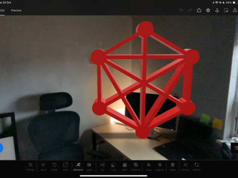 IXD logo in AR on the desk